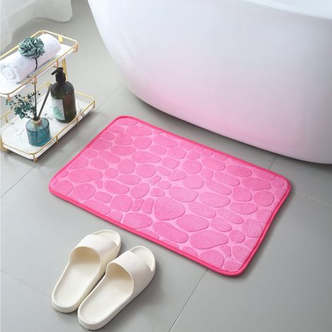 Tapis De Bain - Velours Corail Épais À Relief - Anti-dérapant Avec Semelle En Caoutchouc - Pour Salle De Bain Entrée Cuisine - 40 X 60 Cm (1/3)