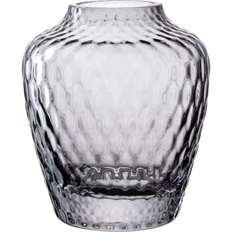 Vase à Fleurs, en Verre Gris, diamètre : 4,8 cm, au Look Tactile, pour Bouquets créatifs, Design Intemporel, Hauteur : 11 cm, Gris (1/5)