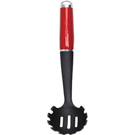 KitchenAid Cucchiaio / Mestolo Prendi Spaghetti / Pasta , Resistente al Calore fino a 232° C, Sicuro sulle Superfici Antiaderenti, Rosso (1/4)