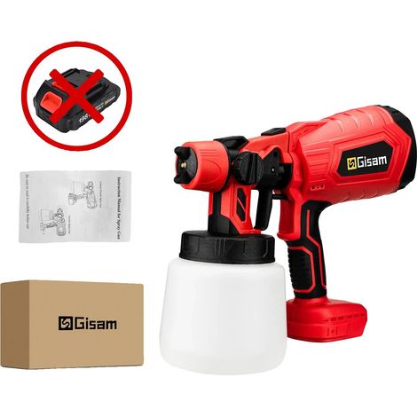 Pistolet à Peinture Électrique, Capacité de 1000 ml, Haute Efficacité, Pas de batterie rouge (1/2)