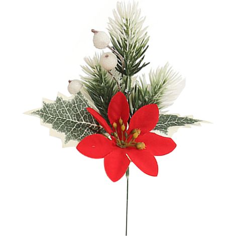 (1 Stück) Weihnachtsausschnitte, Weihnachtsblumen, Weihnachtsfrüchte, Deko-Accessoires, Kunststoff (1/2)