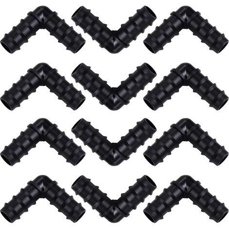Raccord de tuyau pour système d'irrigation de 16 mm (coude), 20 pièces (1/4)