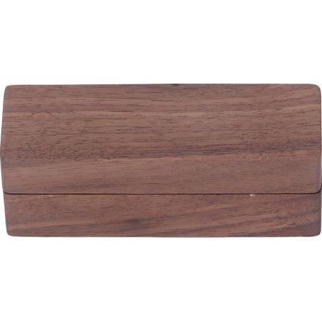Écrin à bagues en bois 2 compartiments, noyer durable, poli main, fermeture magnétique, coffret porte-bagues pour bijoux et alliances (1/5)