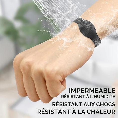 RFID Wristbands, Waterproof Smart Card for Silicone Bracelet 13.56 MHz Used for Access Control Swimming Pool Sauna Room Pedestal Sauna Clubs Fitness Clubs (Black) (1/4)
