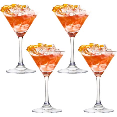 1 verre à cocktail en cristal soufflé à la main, 23,1 x 21,1 x 13,9 cm, transparent, idéal pour espresso martini et soirées (1/5)