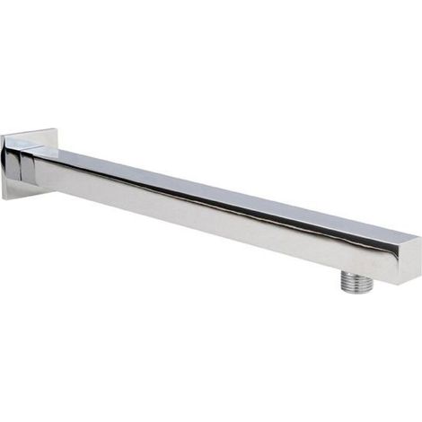 Square Wall Mount Shower Arm - 360mm - Chrome