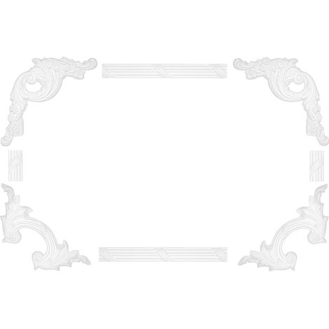 Cornice di parete e soffitto fregio stucco telaio resistente agli urti AC290: Segmento AC290-12R  462 x 420 x 31 mm (1/4)