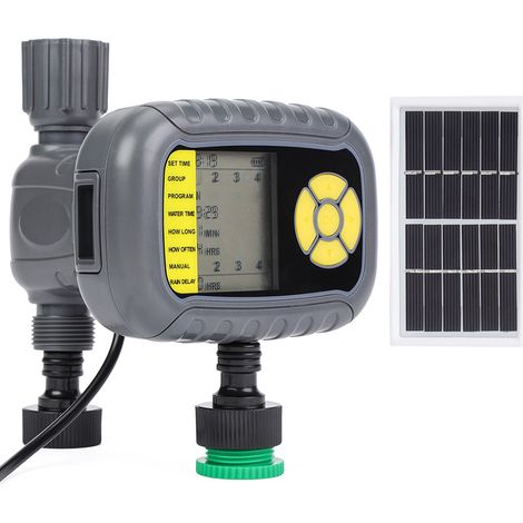 Programmateur d'arrosage digital 4 voies avec écran LCD, filtre inox et connexion rapide, idéal pour jardin et pelouse (1/5)