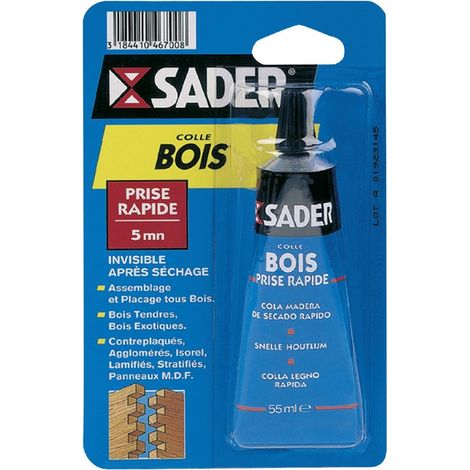 Sader Colla per Legno Adesivo Rapido Bianco 55 ml