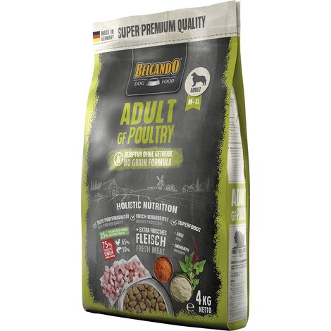 Belcando GF Poultry Hundetrockenfutter Adult 4 kg Geflügel Trockenfutter Hunde