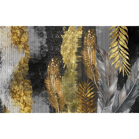 Papier peint panoramique - Plumes Design - 130 cm x 81 cm (1/2)