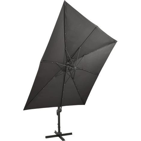 Maison Exclusive - Ampelschirm mit LED-Beleuchtung 300 cm Anthraz (1/5)