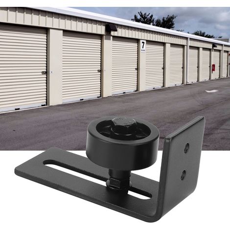 Quincaillerie pour porte de grange coulissante en acier au carbone noir, rail de guidage mural inférieur pour plancher. (1/5)