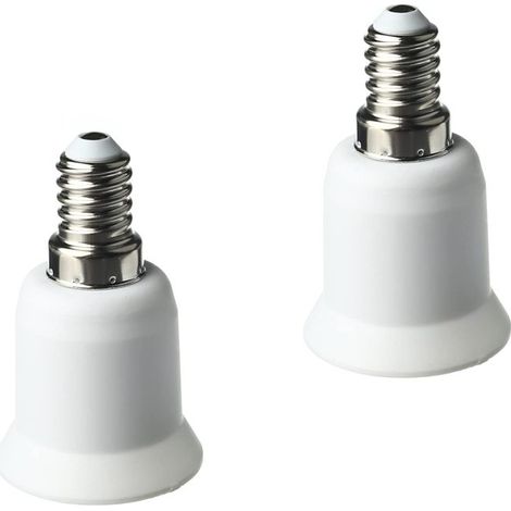 2 adaptateurs E14 vers E27, convertisseur de douille de lustre E14 vers douille moyenne E27, convertisseur de culot d'ampoule