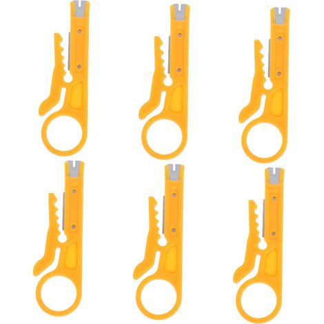 Alicates pelacables multifuncionales profesionales de 6 piezas para electricistas, herramienta eléctrica de corte y crimpado para taller, oficina y uso doméstico. (1/5)