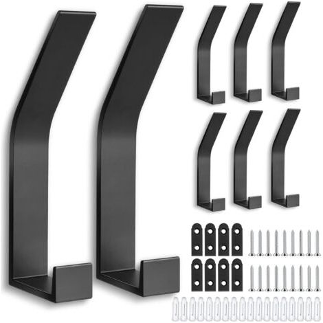 8-piece hook set, invisible screws, wall-mounted coat rack, suitable for hanging clothes, coats, scarves, bags, towels, keys, hats, for kitchen, bathroom, wardrobe