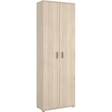 FIT Armario multiusos 2 puertas 6 estantes natural (1/4)