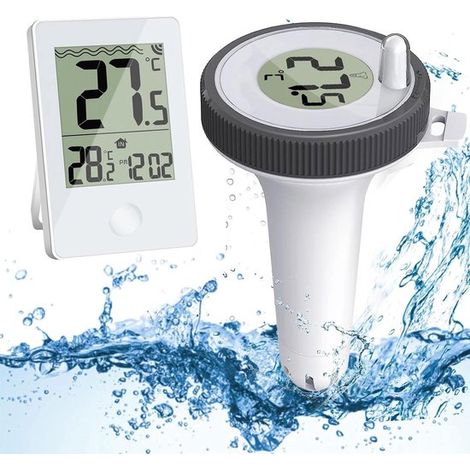 Kabelloses, schwimmendes digitales Schwimmthermometer für Schwimmbäder, leicht ablesbares Temperaturmessgerät für Innen- und Außenbereiche