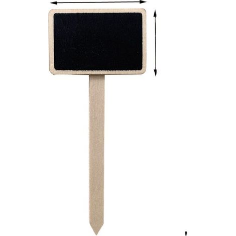 Tableau pour plantes à piquer, lot de 90, à inscrire, jardin d’herbes, 15x6.5 cm, Panneau à herbes, bois, nature (1/2)