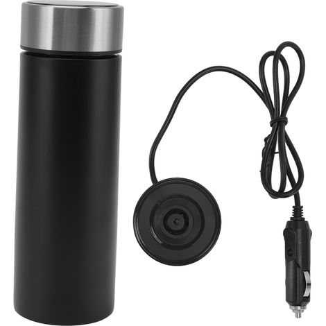 Tasse chauffante électrique intelligente noire, contrôle température LED, tasse à café lait avec allume-cigare voiture (1/5)