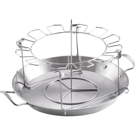 Rack Pour Cuisses De Poulet - Acier Inoxydable - 30 x 30 x 14 cm - Convient Pour Grill Et Four - 1 Pièce (1/5)