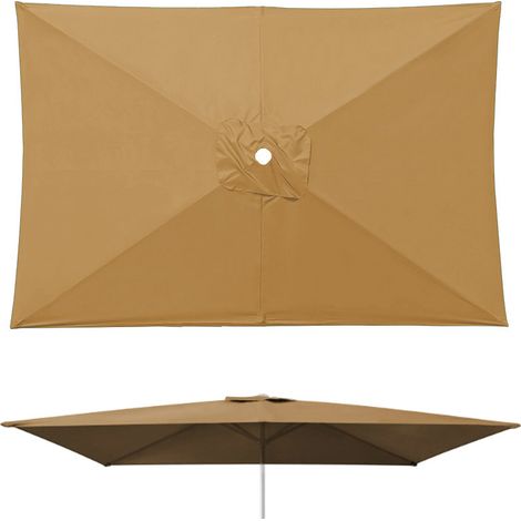 Toile de rechange pour parasol 2 x 3 m, résistante aux UV et imperméable, pour terrasses et balcons, tissu uniquement (1/5)