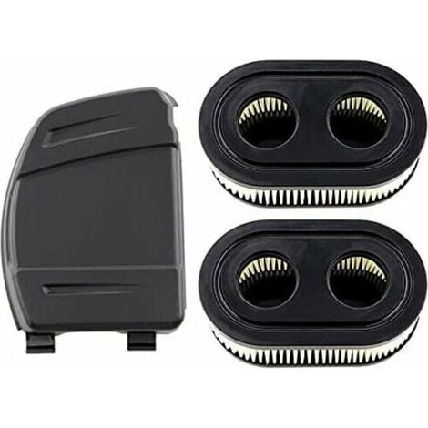 Komplettes Set aus 2 Filtern mit Filterdeckeln für Briggs & Stratton Motoren der Serien 550E, XU, 575EX, 575IS, 625EXI, 650EXI, 675EXI und 675IS. Ersetzt die Teilenummern 594106, 798339, 798452 und 59