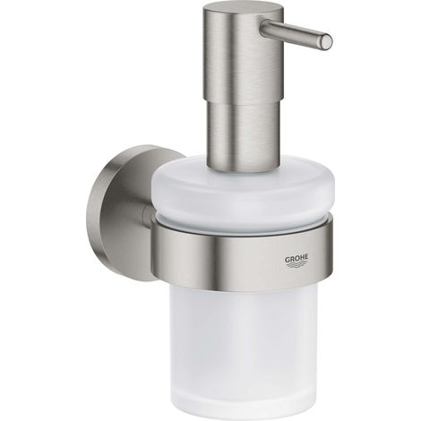 Grohe QuickFix Start - Seifenspender mit Halter, Glas/Supersteel 41195DC0