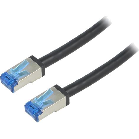 Cable reseau RJ45 male S-FTP Cat 6a noir - 0.5m