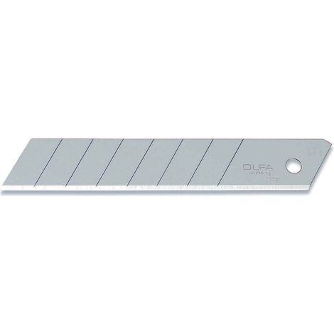 OLFA LB-6B PACK DE 6 CUCHILLAS TROCEABLES 18 MM PLATEADAS MEDIDAS 10 cuchillas de 18 mm. color Plateado en Blíster (1/2)