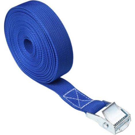 Zurrgurt mit Metallschnalle, 2.5cm x 50cm, Blau