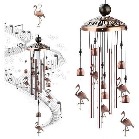 Carillon à vent - Carillon éolien en métal et nylon de 91 cm - Blanc (1/4)