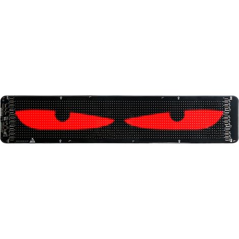 Kit bricolage yeux LED pare-brise enseigne animée écran souple programmable multicolore voiture camion fête télécommande application BT câble 5m K-12:60120.25cm (1/5)