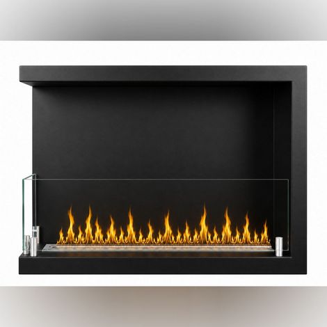 Divina Fire Camino a bioetanolo da incasso ad angolo biocamino angolare 60x45 SUTRI 60 SX (1/5)