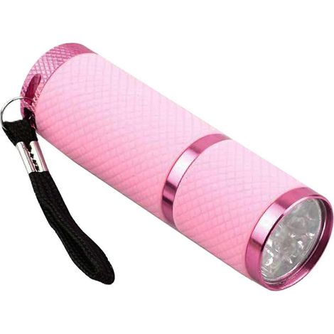 Lampe torche extérieure miniature à revêtement en caoutchouc et 9 LED (1/5)