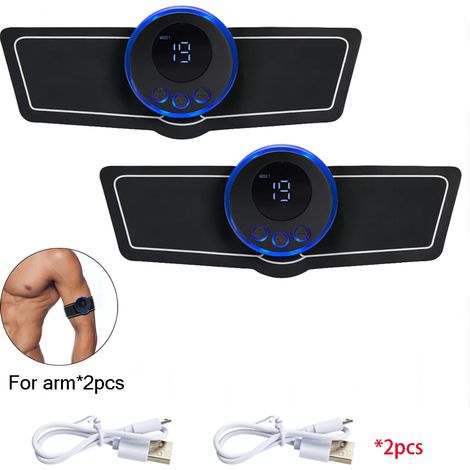 Elektrisches Bauchmuskelstimulationsgerät (EMS), Muskelaufbaugerät, USB-Massagegerät für Bauch und Hüften, zur Gewichtsreduktion und Fitness, für das Heim-Fitnessstudio 02315-AquaForge