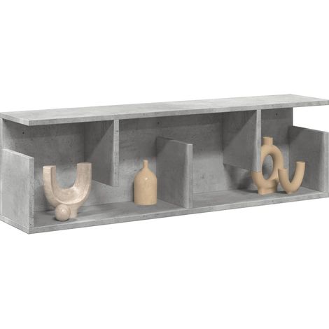Armario de pared madera ingeniería gris hormigón 100x20x30 cm vidaXL (1/5)
