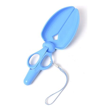 QORVA-Pelle Ramasse Crottes pour Animaux à Long Manche Outil de Nettoyage Plastique Large Ouverture pour Litière de Chat et Déchets Convient Petits et Grands Bleu