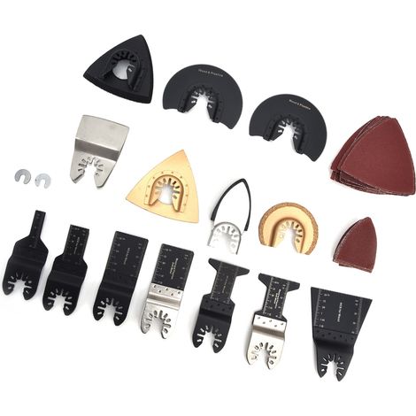 Lames de scie en acier carbone pour outil oscillant, avec accessoires abrasifs et joints (1/5)