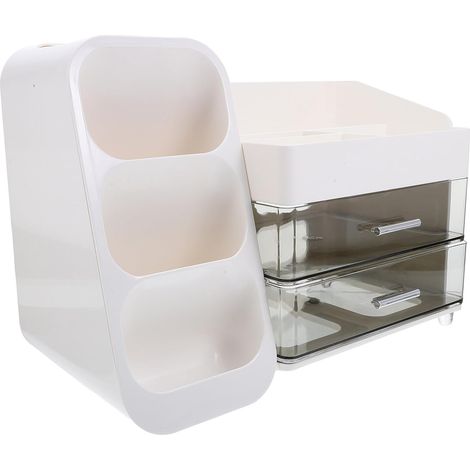 Organisateur de Maquillage Multifonction Blanc à Tiroirs Boîte de (1/3)