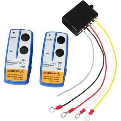 2PCS Télécommande de Treuil sans Fil 12V, Robuste, Portée à Distance 78'/ 20m, avec Voyant Lumineux pour JEEP ATV SUV (1/4)