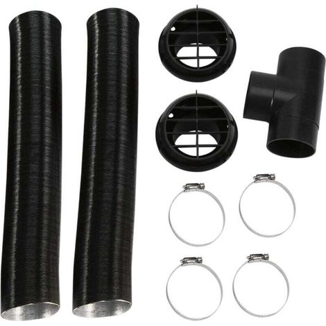 Conduit de Tuyau Chauffage Automatique Voiture 60Mm T Pièce Pinces Sortie D'Air Chaud Ensemble pour Stationnement (1/4)
