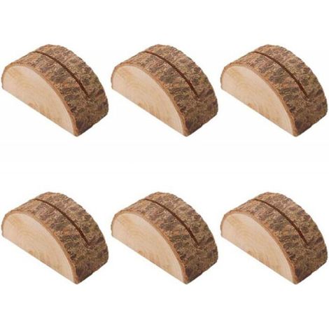 Porte-Carte - Bois Naturel - Pour Numéro De Table Menu Photo - Rustique - Marron - 10 Pièces (1/4)