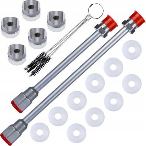 Rosfix Set Spritzlanzen 30 cm & 50 cm – 7/8" Gewinde 290 bar Druckfest Mit Reinigungsbürsten, Dichtungen & Düsenhalter Zubehör für Farbspritzgerät (1/5)