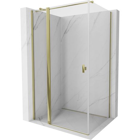 Mexen Mist T Duschkabine schwenkbar 100 x 120 cm, transparent, gold - 8A4T-100-120-50-00 (1/5)