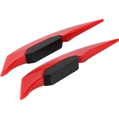 Ailerons aérodynamiques moto universels, paire rouge, accessoires pour scooter électrique, quad, SSV, fixation carénage, stabilisateurs de vent (1/5)