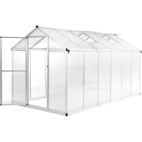 Serre de Jardin Serre d'hivernage Serre tunnel Aluminium 362x190x195 cm 13,41 m³ NSME6032 (1/5)