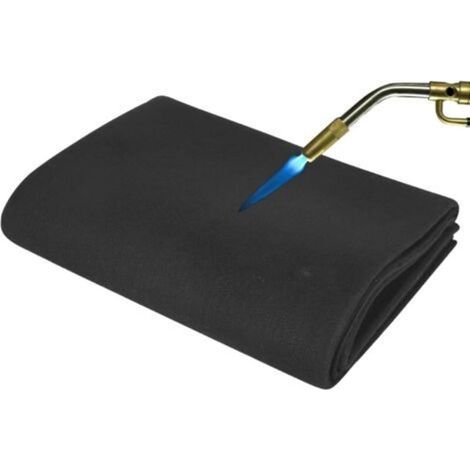 Tapis ignifuge, 100 x 100 cm, tapis de protection contre la chaleur, matériaux résistants à la chaleur jusqu'à 982 °C, tapis de protection incendie pour barbecue, soudure, brasero, cheminée (1/5)