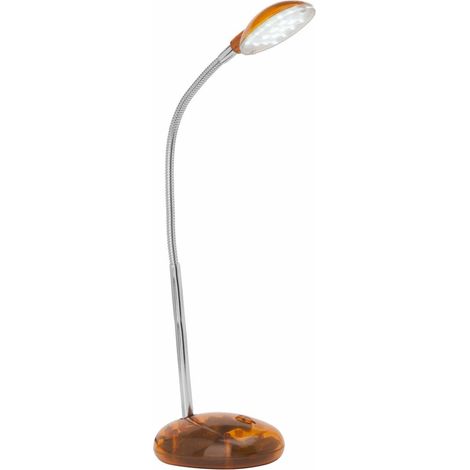 BRILLIANT Lampe Timmi LED Tischleuchte transparent/orange 1x 2W LED integriert, (100lm, 6000K) Mit Druckschalter an der Basis (1/4)