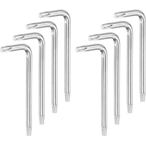 8 Pcs T20 Sécurité Anti Sabotage Torx Étoile Clé À Douille Argent (1/5)
